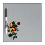 Skull and Roses Dry-Erase Whiteboard