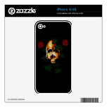Skull and Roses Skins For iPhone 4