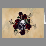 Skull and Roses Tattoo Style Goth Art cards