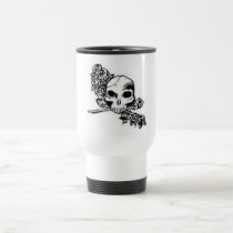 skull and roses travel mug mugs