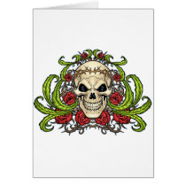 Skull and Roses with Crown Of Thorns by Al Rio cards