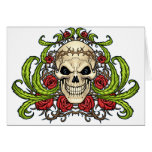 Skull and Roses with Crown Of Thorns by Al Rio Cards