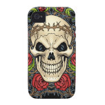 Skull and Roses with Crown Of Thorns by Al Rio Vibe iPhone 4 Covers