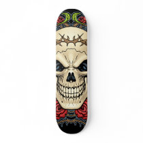Skull and Roses with Crown Of Thorns by Al Rio skateboards by AlRioArt Skull and Roses with Crown Of Thorns by Al Rio skateboards