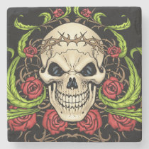 skeleton, skull, skulls, rose, roses, thorn, crown of thorns, biker, gang, design, al rio, [[missing key: type_giftstone_coaste]] with custom graphic design