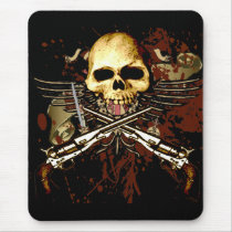 Skull and Sixshooters Mousepads