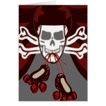 skull and skates card cards