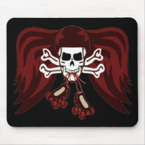 skull and skates mouse mat