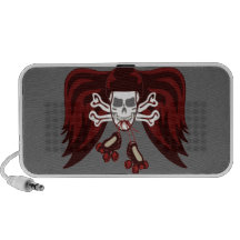 skull and skates notebook speakers