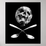 Skull and Spoons Print