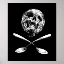 Skull and Spoons Print
