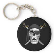 Skull and Swords Key Chain
