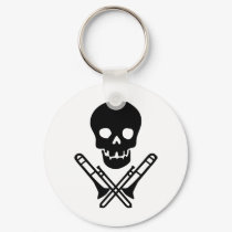 skull and trombones keychains by zuzuspetals skull and trombones keychains