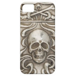 Skull Antique Repousse Silver Jewelry Phone Case casemate cases