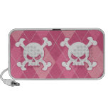Skull Argyle Speakers, Pink speakers