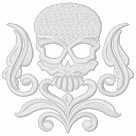 ladies_casual_longsleeve - Wonderful embroidered skull and ornate background for great goth design. ladies_casual_longsleeve - Wonderful embroidered skull and ornate background for great goth design.