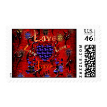 Skull Art Valentine Postage