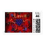 Skull Art Valentine Postage