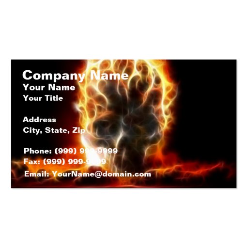 Skull Atomic Bomb Business Cards (front side)