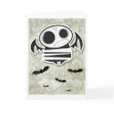 Skull bat card card