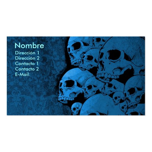 Skull, BECOMES BALD Business Card Template