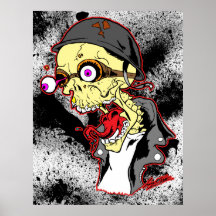 Skull Biker Print