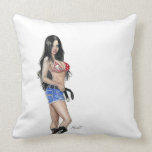 Skull Bikini Top Pillow pillows by ArtofJamesAdams Skull Bikini Top Pillow pillows