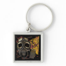 Skull Biohazard Key Chains