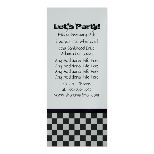 Skull Birthday Party Invitation