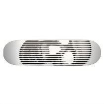 Skull black lines skateboard deck