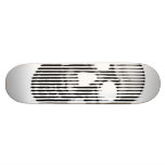 Skull black lines skateboard deck