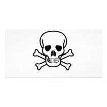 Skull Black Personalized Photo Card