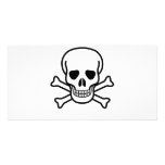 Skull Black Personalized Photo Card