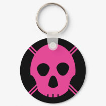 Skull Black/Pink keychains