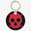 Skull Black/Red keychains