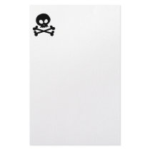 Skull (black) stationery