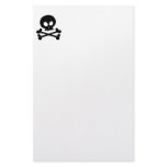 Skull (black) stationery design