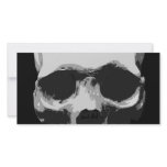Skull Black &amp; White Pop Art Custom Photo Card