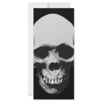 Skull Black & White Pop Art rack cards