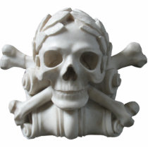 Skull & Bones Pirate Skeleton Sculpture Acrylic Cut Out
