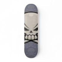 skull bored custom skateboard