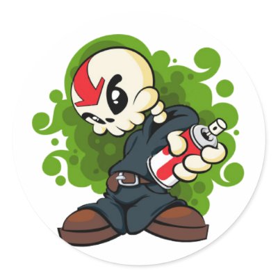 Skull Boy Round Sticker by DynamixDevelopment