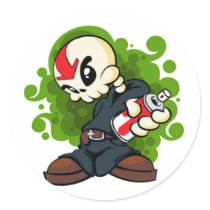 Skull Boy stickers