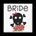 Skull Bride Refrigerator Magnets