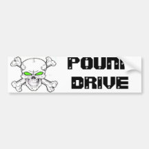 Skull Bumper Sticker waterproof