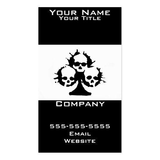 skull business card (front side)