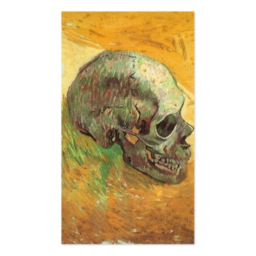 Skull by Vincent van Gogh Business Card Template (back side)