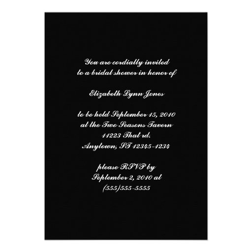 Skull Cameo Gothic Bridal Shower Invitation
