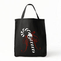 Skull Candy Cane Tote Bag