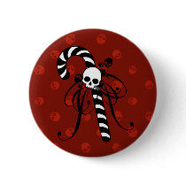 Skull Candy Cane buttons by opheliasart Skull Candy Cane buttons